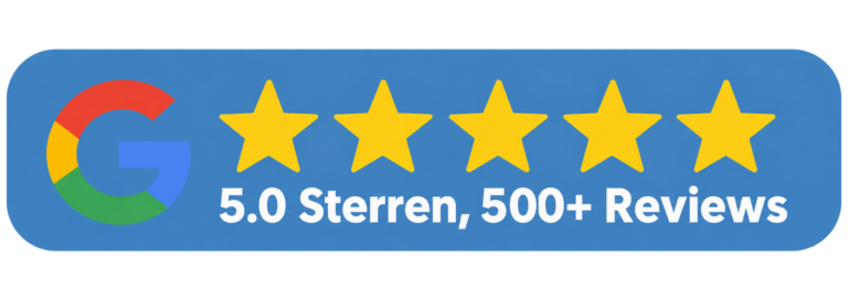Google: 5,0 sterren uit 500+ reviews
