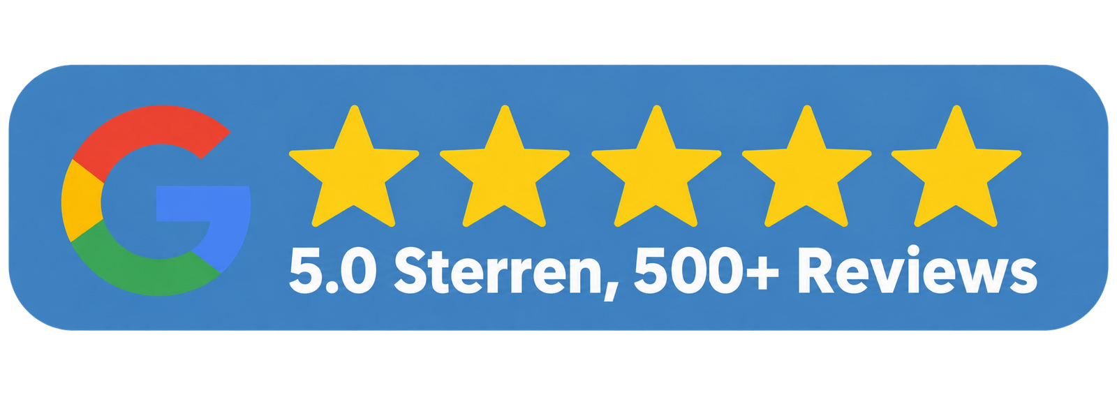 Google: 5,0 sterren uit 500+ reviews